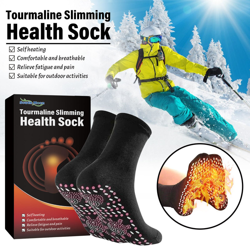 South Moon Self-Heating Massage Socks, Outdoor Skiing Self-Heating Massage Socks, Skin-Friendly, Breathable, Foot-Warming, Cold-Proof Socks