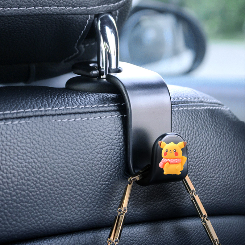 Nuevos adornos de coche de resina Pikachu, adornos de pantalla de navegación de consola central de coche de dibujos animados, adornos de movimiento de cabeza