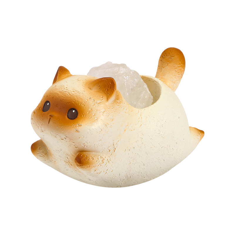 猫猫乐悠悠水晶盲盒原石可爱桌面摆件玄关送同事朋友礼物汽车装饰|undefined