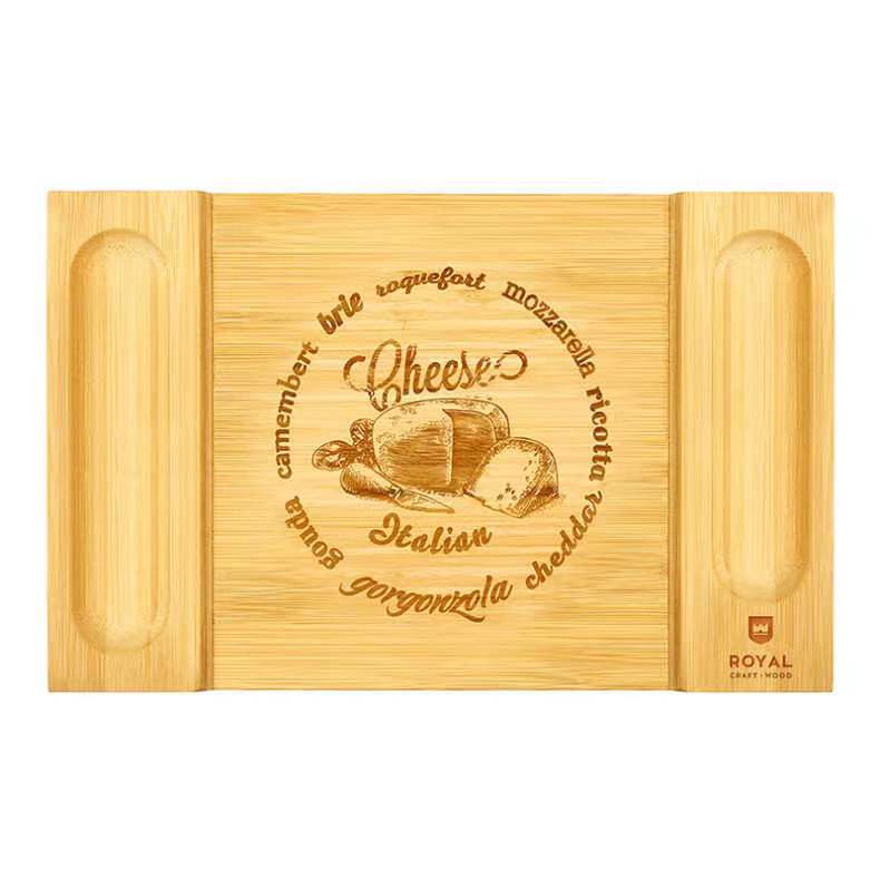 Bandeja de Madera Maciza para Aperitivos, Frutos Secos, Queso, Bandeja Rectangular Creativa de Bambú para Cortar Queso, Tabla de Cortar al por Mayor