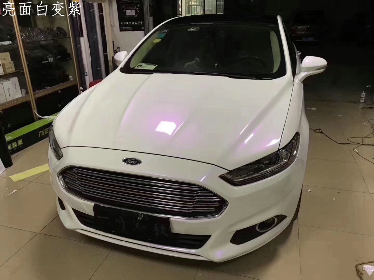 Car body color change film ceramic white chameleon bright white gradient gold red purple blue matte full car film