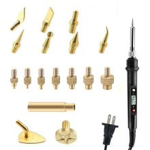 跨境葫芦木板烙画头工具笔式便携式雕刻电烙铁组合字母套装多功能