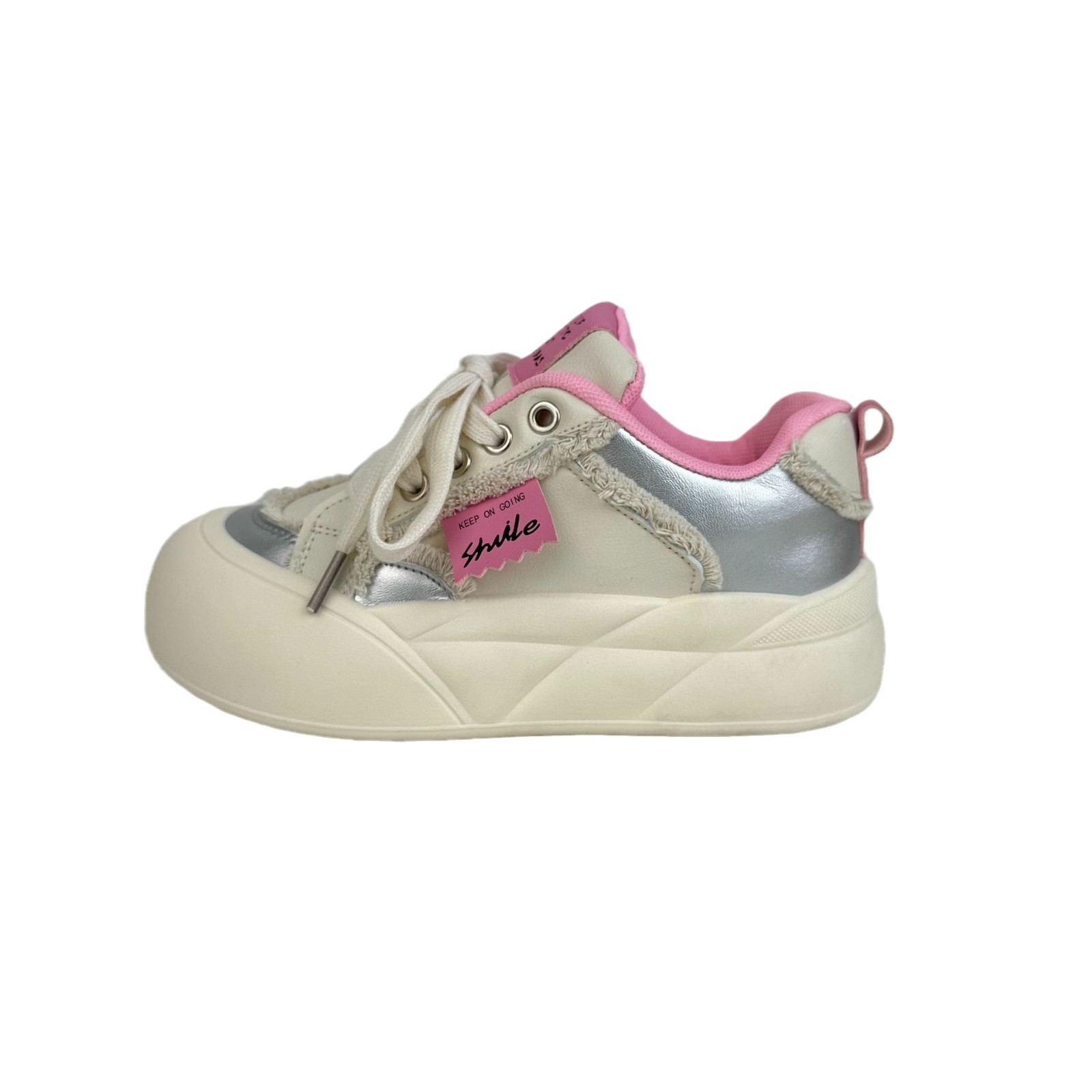 Zapatos de skate de fondo grueso y de altura baja de las niñas de la escuela deportiva universal zapatos de lona casuales 2025 primavera zapatos de mujer coreanos