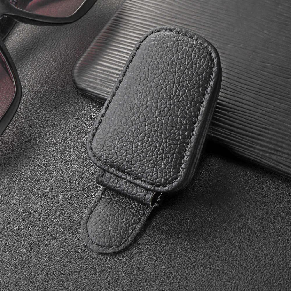 Car-Mounted Glasses Holder, Bill Holder, Suede Glasses Holder, Magnetic Sun Visor Holder, Amazon Cross-Border Trade Wholesale