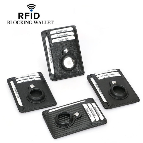 Amazon's new airtag Apple tracker card bag RFID anti-theft swipe multi-card slot anti-lost positioning protective cover