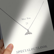 海豚鱼尾项链女夏纯银2022年新款潮百搭轻奢小众设计感锁骨链