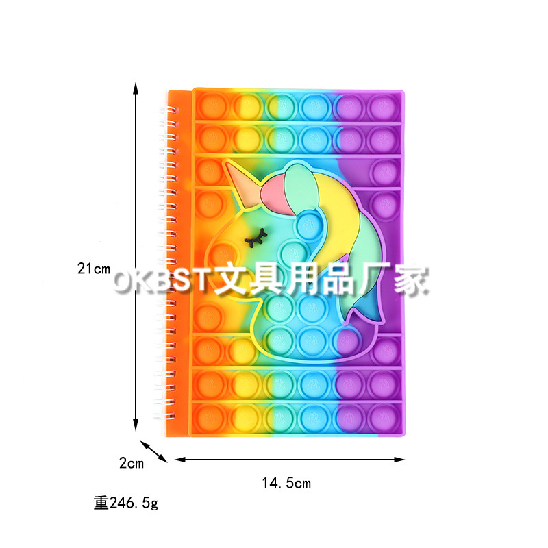 Ratón asesino pionero unicornio raspado cuaderno bobina hojas sueltas presionando burbuja ejercicio libro descompresión papelería libro