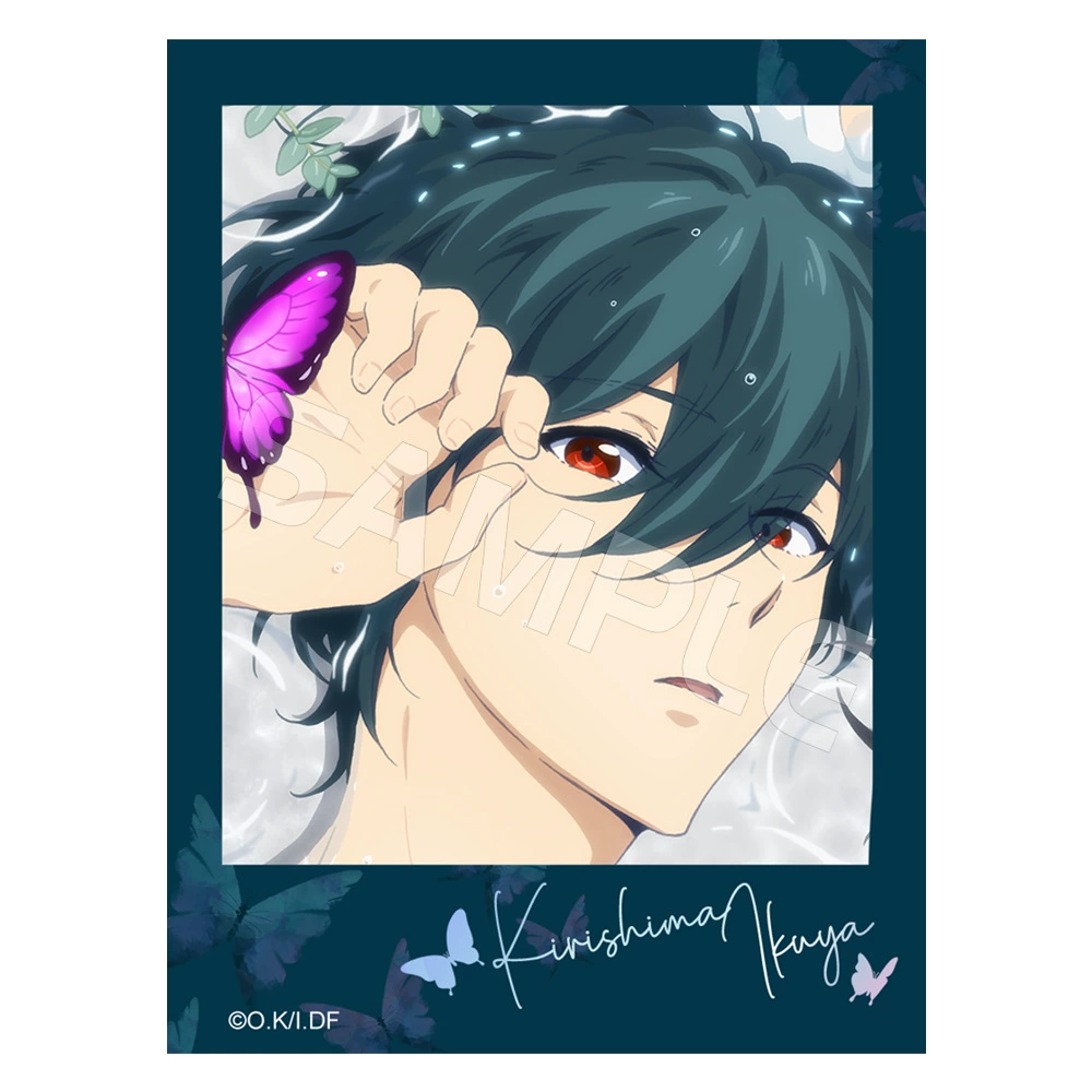 Полароидная карточка (Free!) серия «Butterfly» — Haruka, Rin, Ikuya, бумага 13,7×13 см