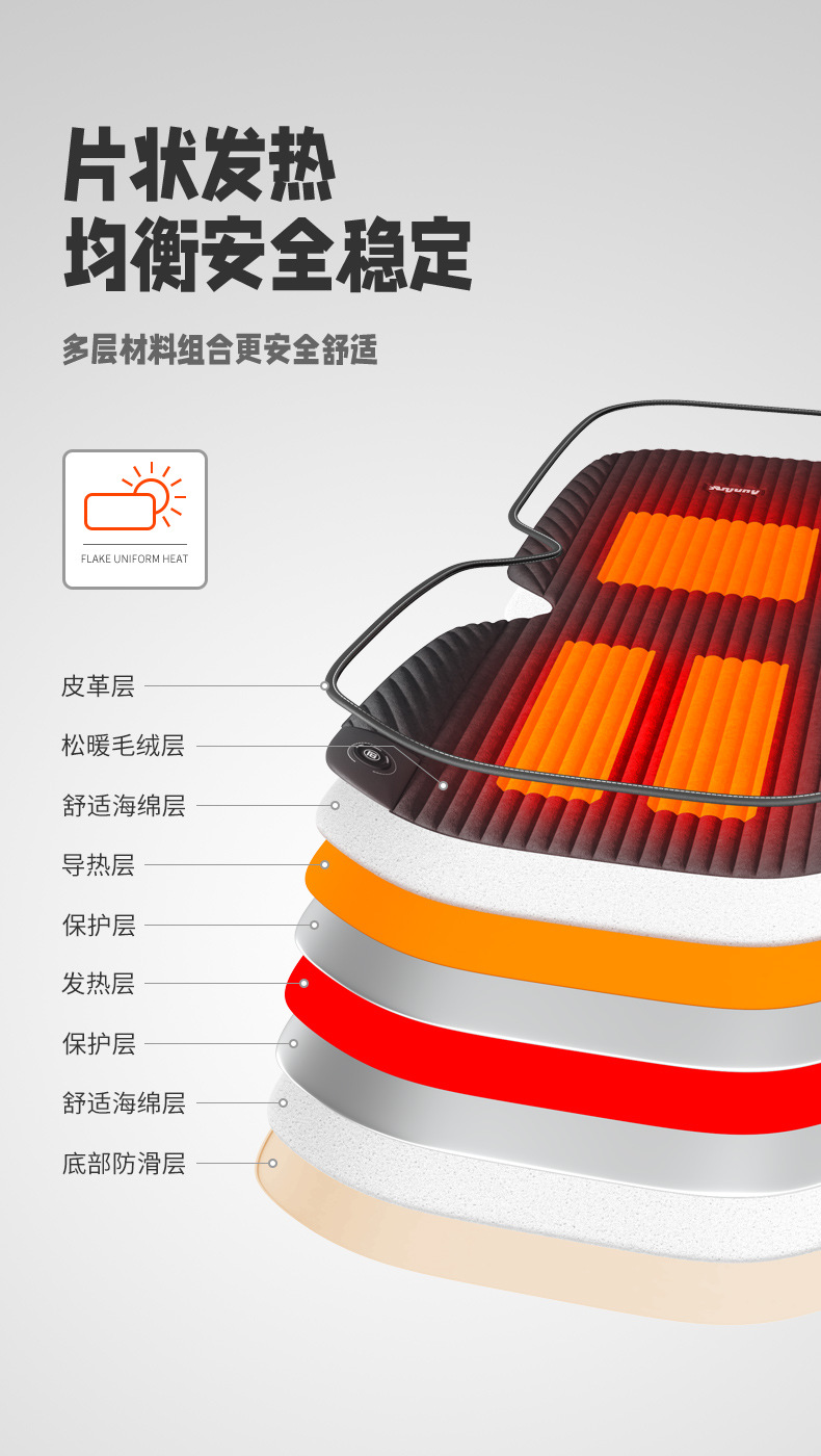 Car Seat Cushion, Winter Plush Heated Wholesale Seat Pad, All-Season Universal Car Rear Plush Cushion, Cross-Border Thickened