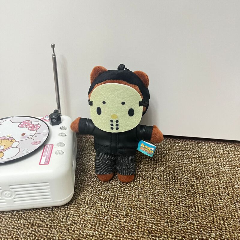 新しいホット販売限定版ヒョウ柄スカート黒革キティスクールバッグペンダント人形キーホルダーバッグペンダント卸売|undefined