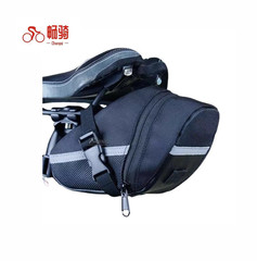 Bike rear bag mountain bike seat bag cycling saddle bag foldable bike rear pouch storage bag cycling gear accessory