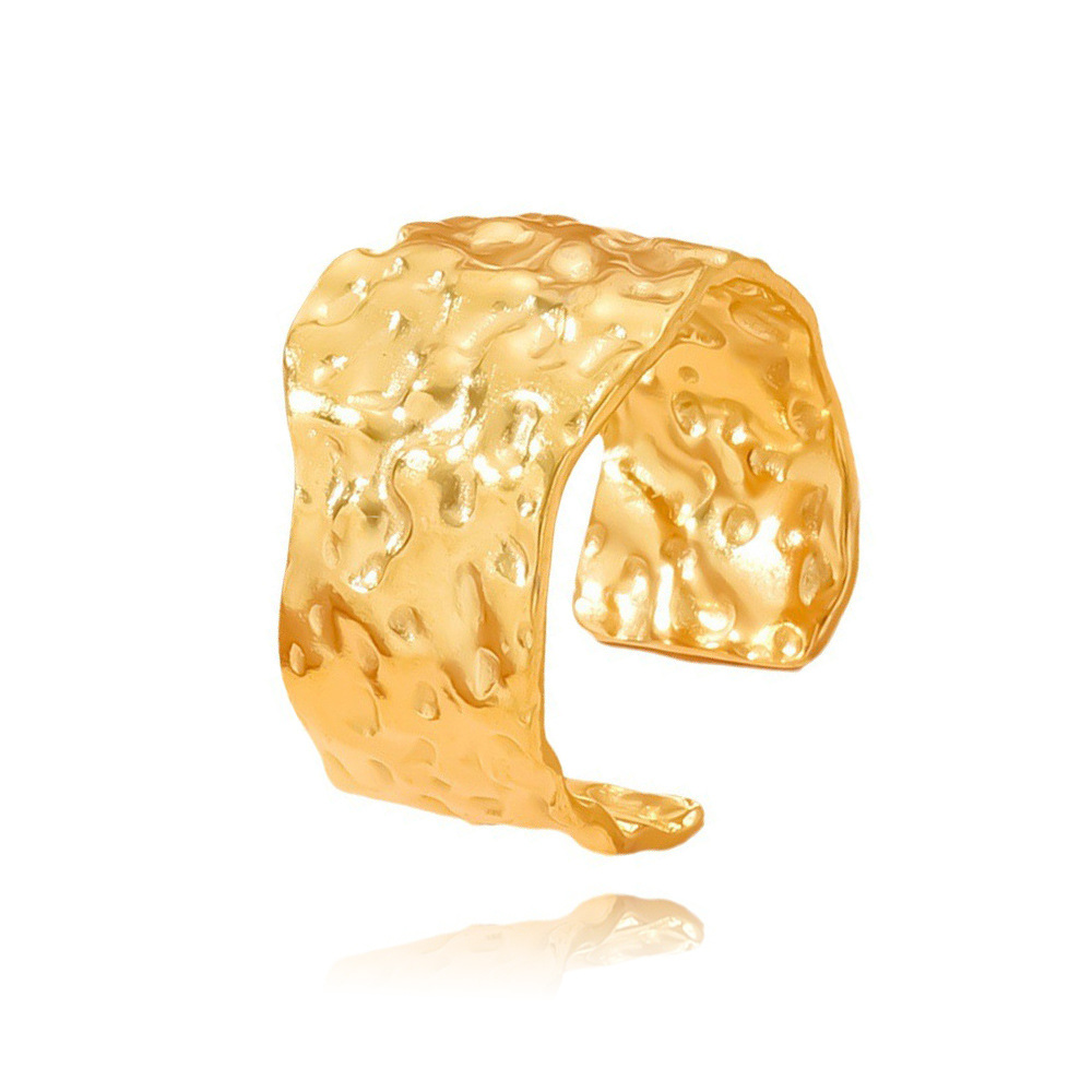 Premium Open Banging Textured Wide Vintage Baroque Ring_voghion.com