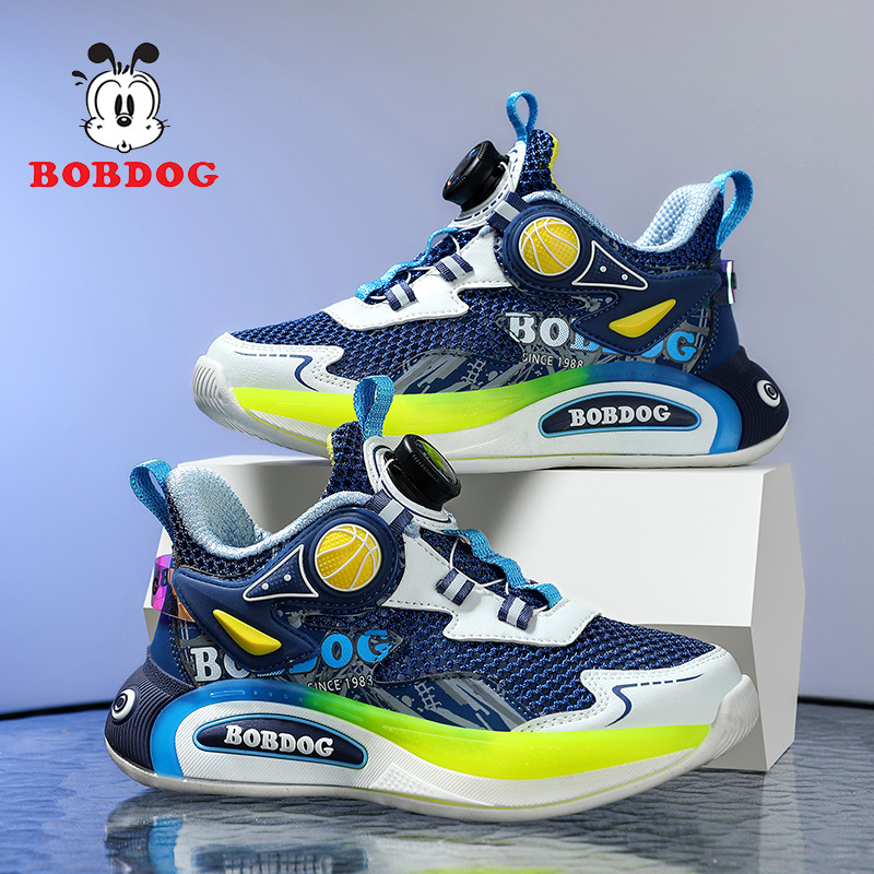 Babudou zapatos para niños 2025 verano nuevos zapatos deportivos casuales para niños medianos y grandes de una sola red transpirable de malla grande para niños