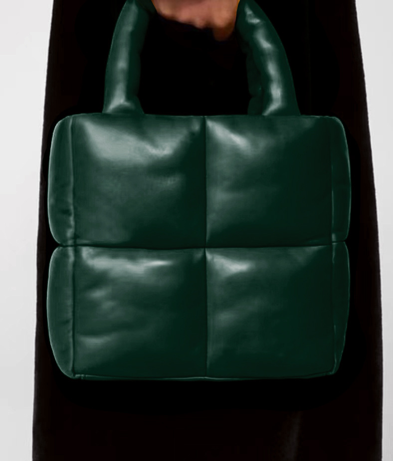 Medium Size Fashion Solid Color Square Tote Bag