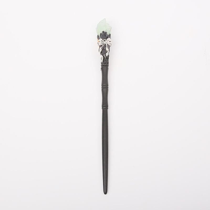 天然白水晶魔法权杖紫水晶魔法棒角色扮演道具能量水晶原石魔法棒|undefined