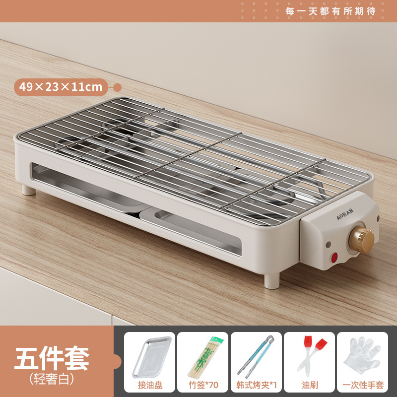 オーラン電気グリル、軽煙式家庭用バーベキューグリル、電気グリルプレート、屋外バーベキューマシン、串焼き、多機能屋内電気グリル鍋|undefined