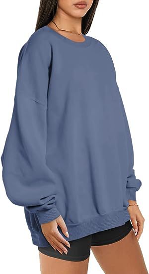 217g Weight Long Sleeve Sleeve Length Pullovers Placket Type Polyester Fabric Type Long Top Length Hoodie Tops Type Daily Occasion Round Neck Neckline Loose Fit Type Solid Color Pattern Winter, Spring, Autumn Season Women's Gender Streetwear Style Hoodies & Sweatshirts Long Sleeve Streetwear Solid Color 10