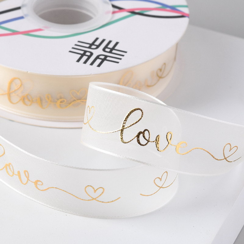 2,5 cm hilo de agua cinta dorada hilo de nieve pastel hornear embalaje cinta flor caja de regalo flejado cinta de embalaje