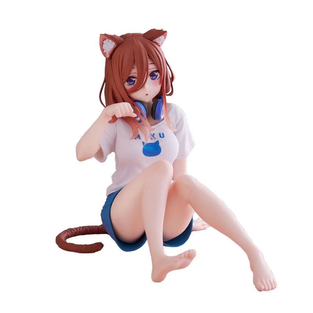 나카노 미쿠 5등분의 신부 고양이 홈웨어 12cm 애니메이션 피규어 장식 선물