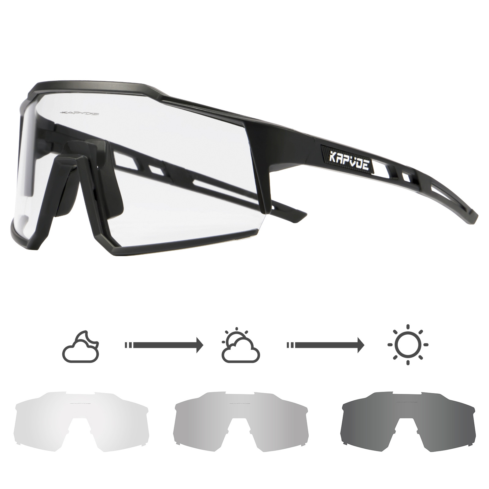 Gafas de Ciclismo Fotocromáticas de TR90, a Prueba de Viento, para Ciclismo de Montaña y Carretera