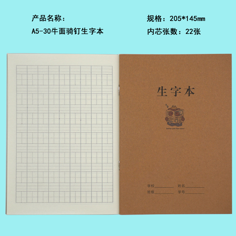 tsA5-30牛面骑钉生字本