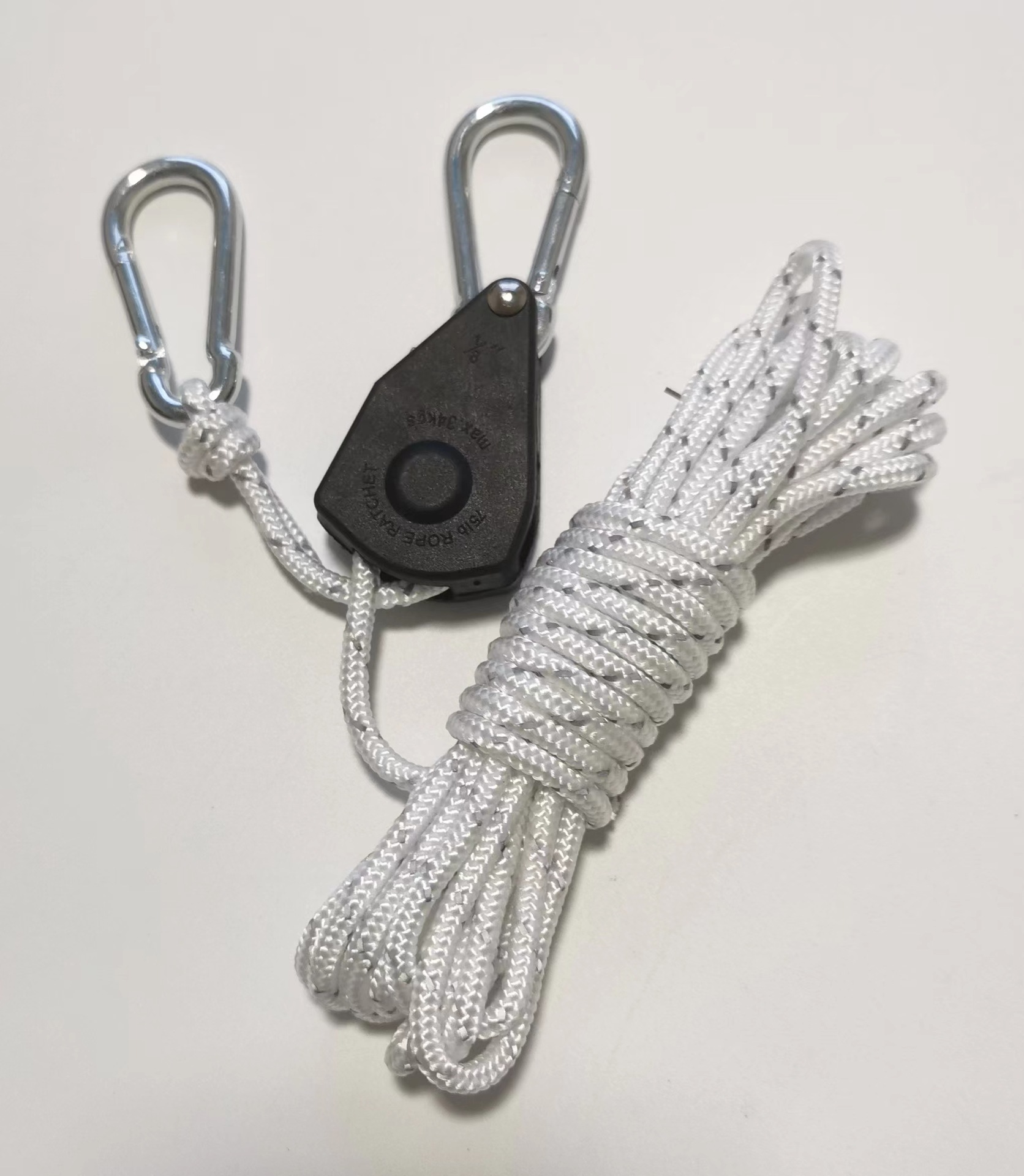 Equipo de suministros al aire libre transfronterizo tienda de campaña Canopy cuerda a prueba de viento polea cuerda de viento lámpara cuerda de elevación