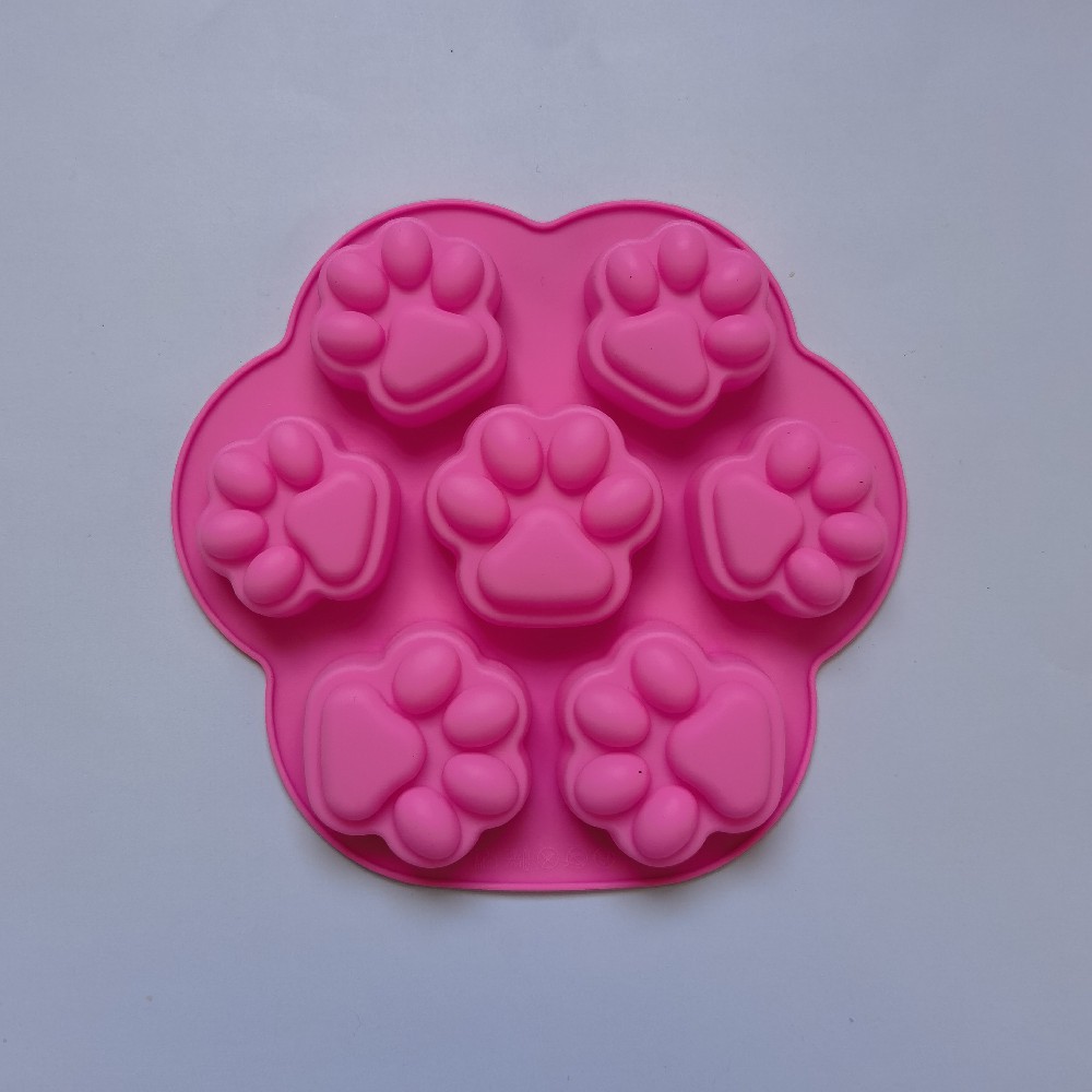 7 garras de gato 230 molde de silicona pastel helado pudín molde de postre jabón utensilios