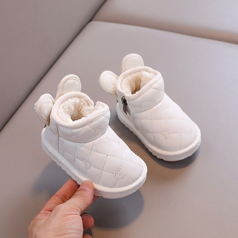 Botas de nieve para bebé con felpa de algodón grueso y cálido para el invierno, zapatos para caminar para bebés niños y niñas, impermeables para edades de 1 a 6 años_voghion.com