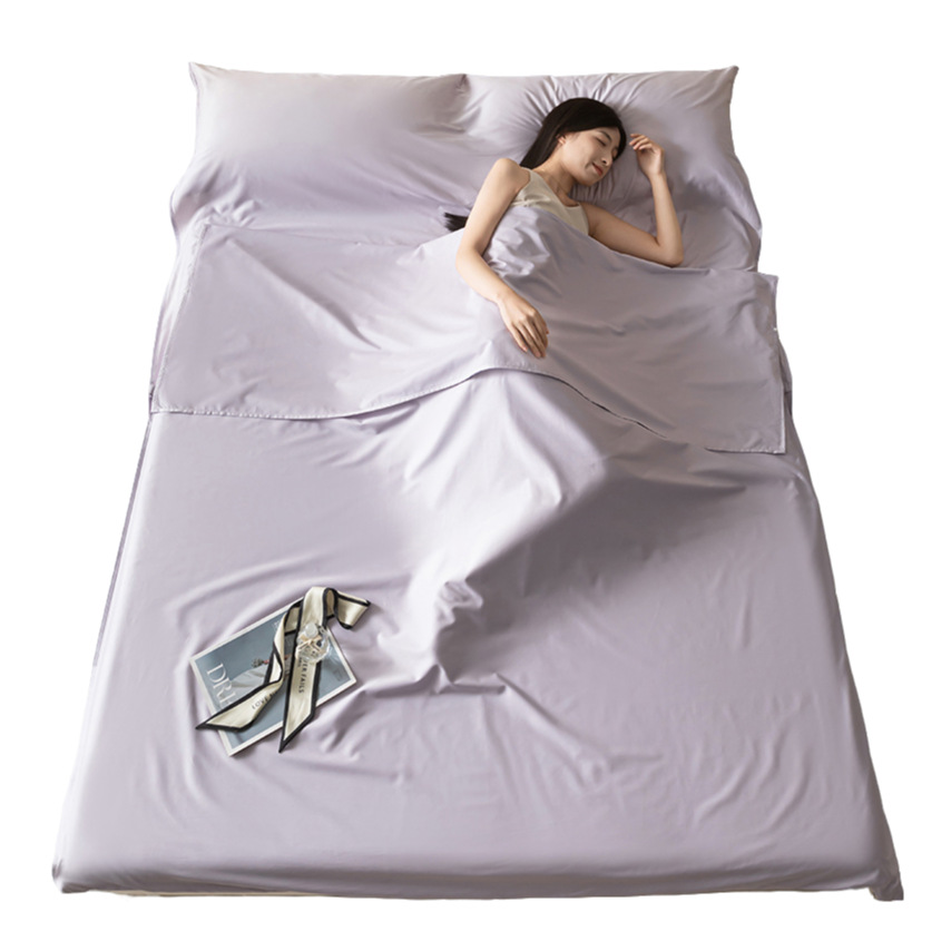 Clase A 100 saco de dormir sucio de hotel de algodón de fibra larga, sábanas de viaje de algodón de algodón, funda de edredón, tesoro portátil para dormir