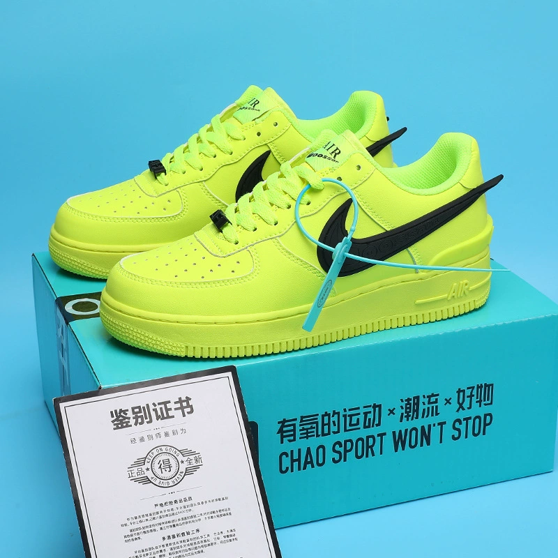 &af1 флуоресцентно-зеленый мужской стиль Putian осень Putian совместно с AMBUSH большие зеленые кроссовки для женщин