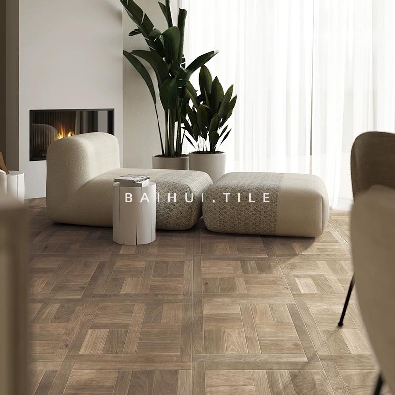 Плитка под дерево в средневековом стиле, коричневая, текстура дерева, 600 ретро, для гостиной, спальни, паркетная плитка, кафе, одежда, ресторан, напольная плитка