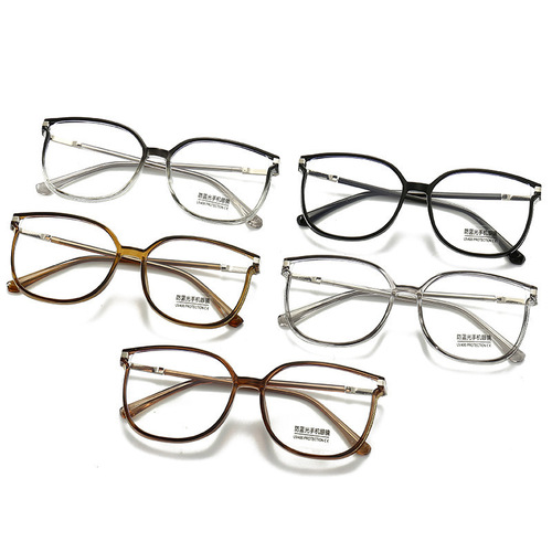 New irregular trendy large-frame anti-blue light glasses Korean version slimming and plain decorative trendy glasses frames