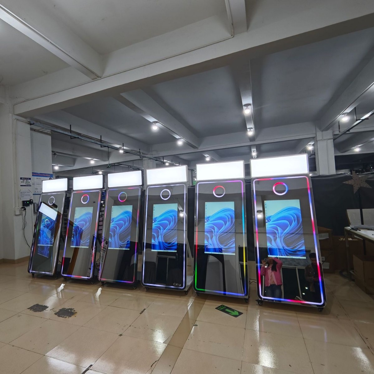 Cabina de fotografía de 360 grados nuevo espejo multifunción photobooth espejo integrado cabina de fotografía 360