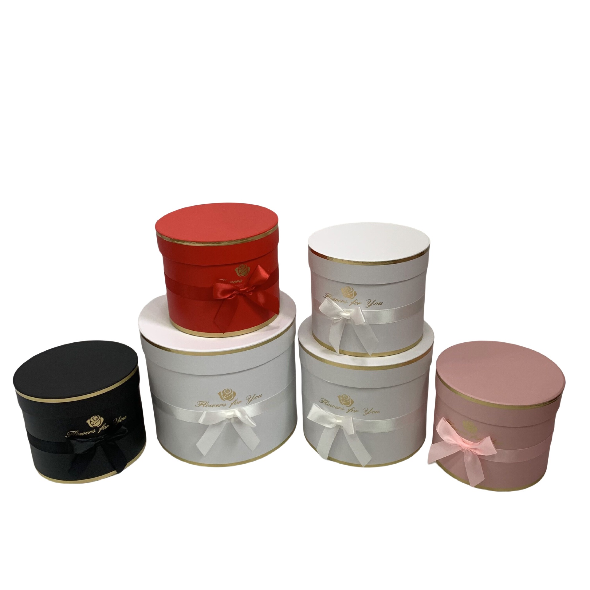 奥力派  基础款 圆形 套三抱抱桶 鲜花礼盒 花盒 圆桶盒