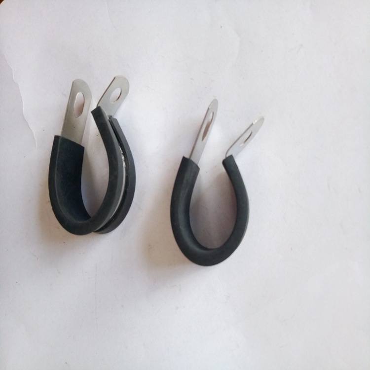 橡胶金属管夹 绝缘防磨损衬套p型夹Φ22mm