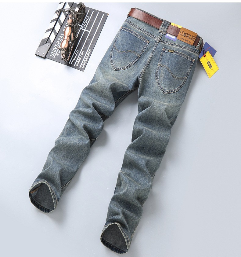 Ligne de pantalons pour hommes Light Luxury Cow Goods Original Jeans_voghion.com