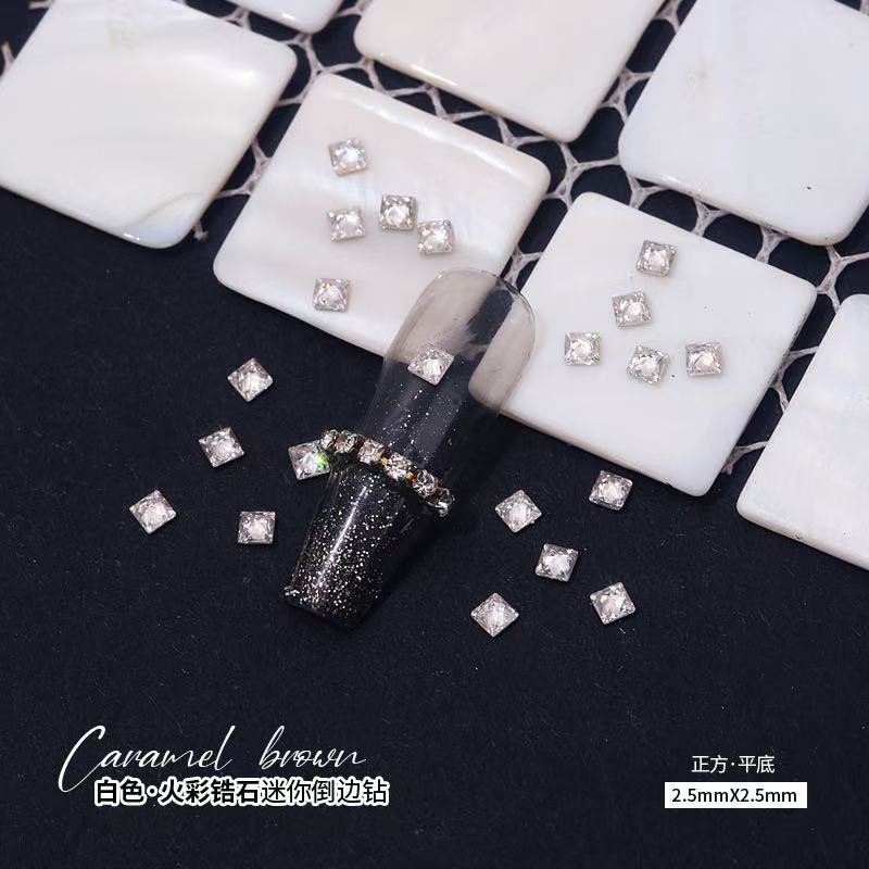 최상급 화이트 큐빅 지르코니아 [정사각형·2.5x2.5mm] 낱개