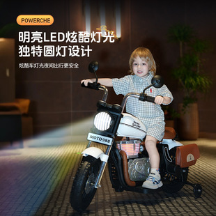 Children's Electric Car Motorcycle Baby Two-Wheel Off-Road Vehicle for Boys and Girls Retro Harley Toy Car That Can Seat Adults