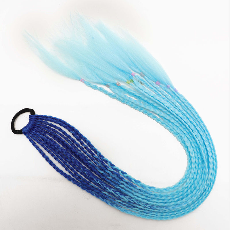 Fábrica al por mayor color trenza peluca hembra hip hop gradiente teñido trenza color de trenza sucia trenza cola de caballo