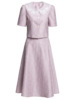 Zhili Purple Celebrity Style Set Skirt Relief Jacquard Top+High Waist Half Skirt Two Piece Set 2024 Summer