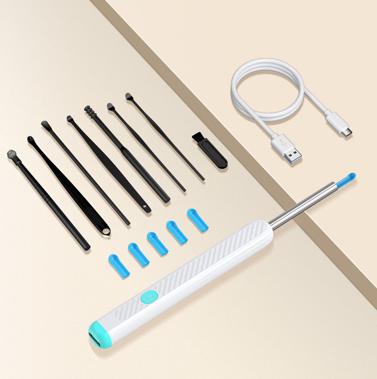 Modelo Privado C7, Limpiador de Oídos Inteligente con Cámara Visual, Endoscopio Inalámbrico de Alta Definición con Luz, Herramienta de Limpieza de Oídos, Transfronterizo