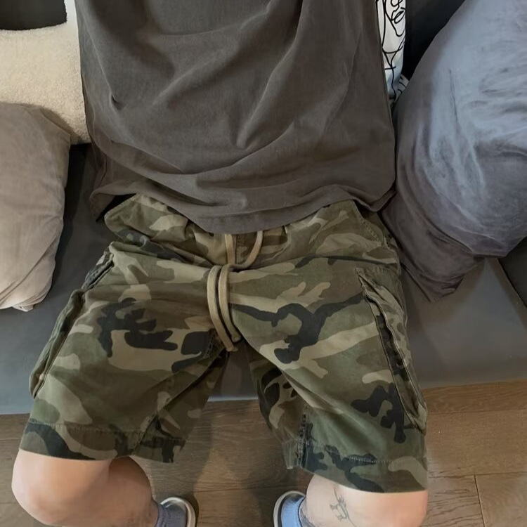 2026 Summer Retro Workwear Camouflage Shorts for Men, Heavyweight Loose Fit Versatile Five-Point Shorts, Street Style Couple Shorts