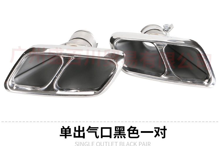 Suitable for 14-21 Land Rover Range Rover Sport SVR four-outlet square black stainless steel welded tail throat surround