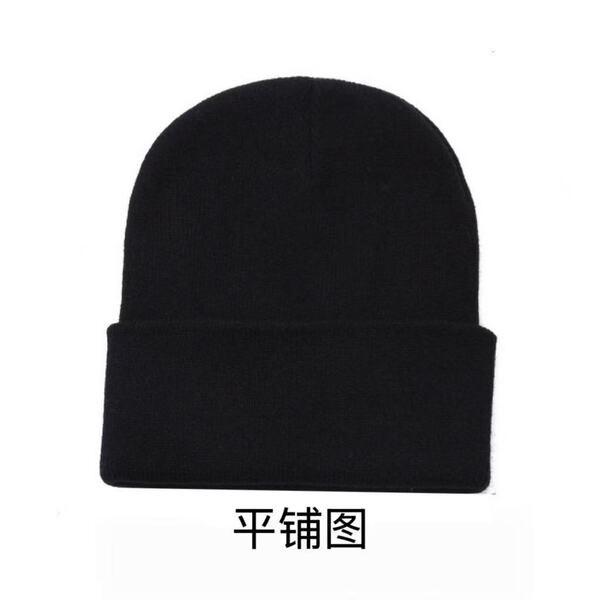 Woolen demi-season knitted knitted hat for men and women