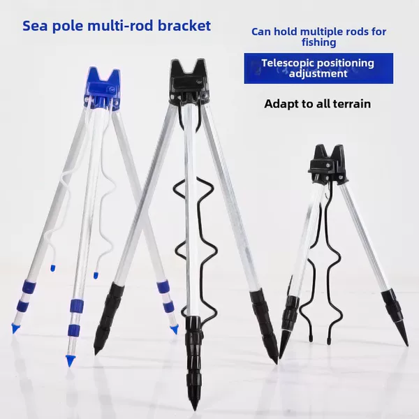 Spot Wholesale Sea Rod Tripod Aluminum Alloy Tripod Telescopic Fixed Bracket Position Long-Range Sea Rod Bracket