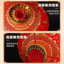 灯笼新款2025长杆植绒红灯笼大门口挂饰一对阳台户外中式新年装饰