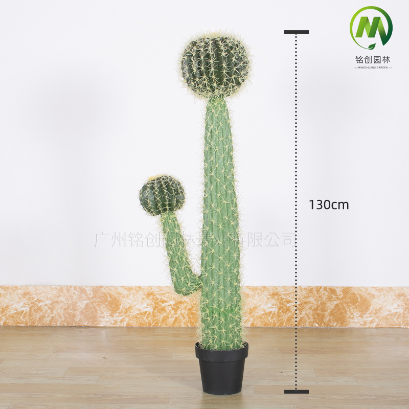 Planta tropical para paisajismo, columna de cactus de poliuretano, planta artificial grande en maceta, cactus de desierto, vara de medición decorativa. image 23