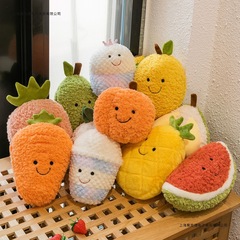 模擬果物と野菜の人形スイカパイナップルバナナピーチぬいぐるみイチゴマンゴー布人形キャッチャーマシン人形