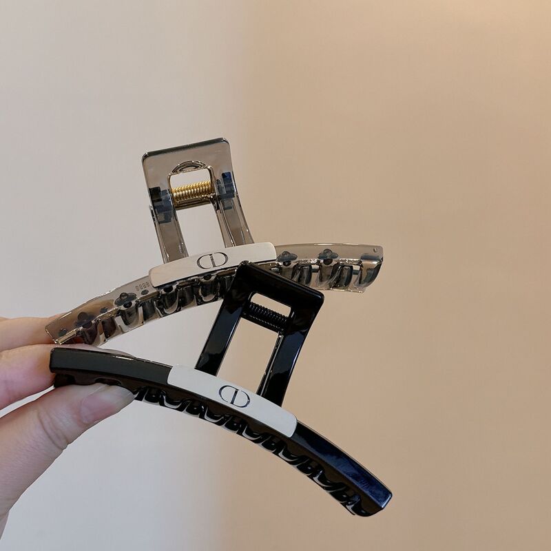 Teamlike texture retro clear all-match large back head grip foreign style titanium steel letters fashion hairpin hair grip