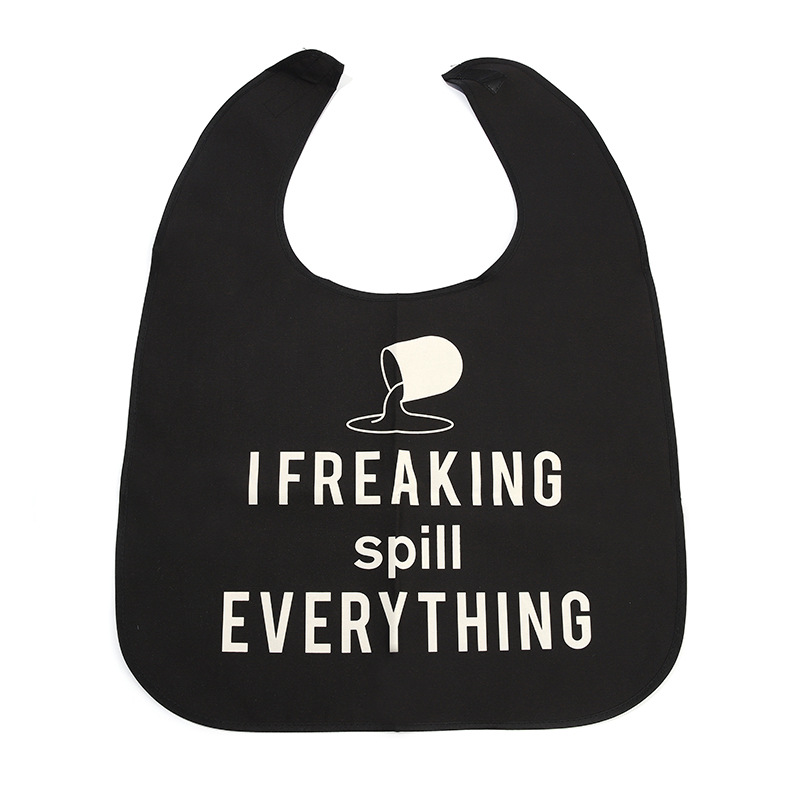 Babero para los ancianos a comer parálisis impermeable delantal grande para los adultos mayores babero adulto